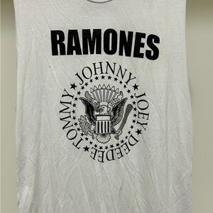 White Ramones Graphic Tank Top